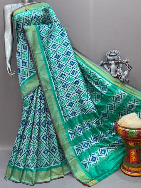 PSNTIDSS4D29NDDC06- Ikat silk saree