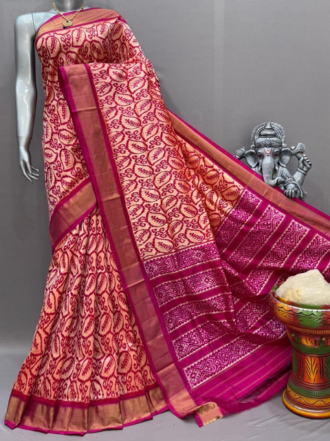 PSNTIDSS4D29NDDC08- Ikat silk saree