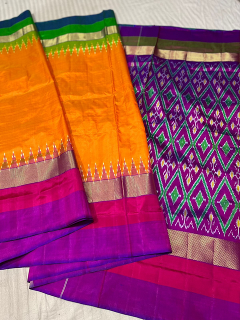 PSRHIDSS4D27TSDD26- Ikat silk saree