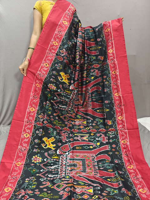 PGMRIDSS5J02ZSCD13- Ikat silk saree