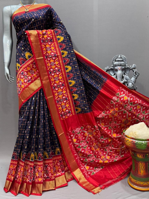 PSNTIDSS5J01NCCD01- Ikat silk saree