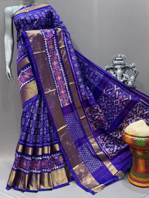 PSNTIDSS5J01NCCD35- Ikat silk saree