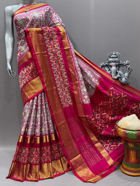 PSNTIDSS5J01NCCD46- Ikat silk saree