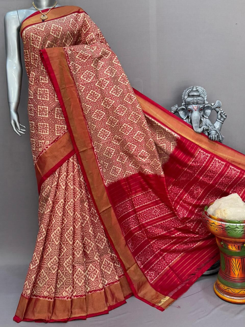 PSNTIDSS5J02NCDD30- Ikat silk saree