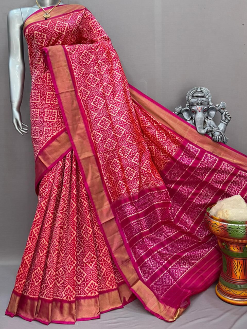 PSNTIDSS5J02NCDD36- Ikat silk saree