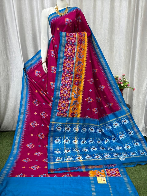 PASKIDSS5J06NDCD01- Ikat silk saree