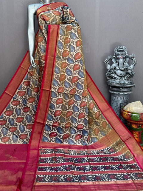 PSNTFTHS5J12CSDC08- Full tissue Ikat silk saree