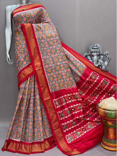 PSNTIDSS5J25NCDD26- Ikat silk saree