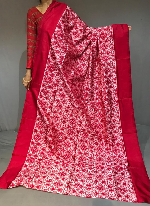 PGMRIDSS4G14NCDC29- Ikat silk saree