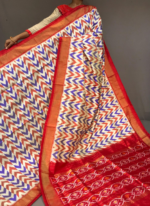 PGMRIDSS4G08BDCD49- Ikat silk saree