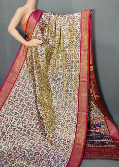 PUSNFTHS5J11NTCD04- Full tissue Ikat silk saree