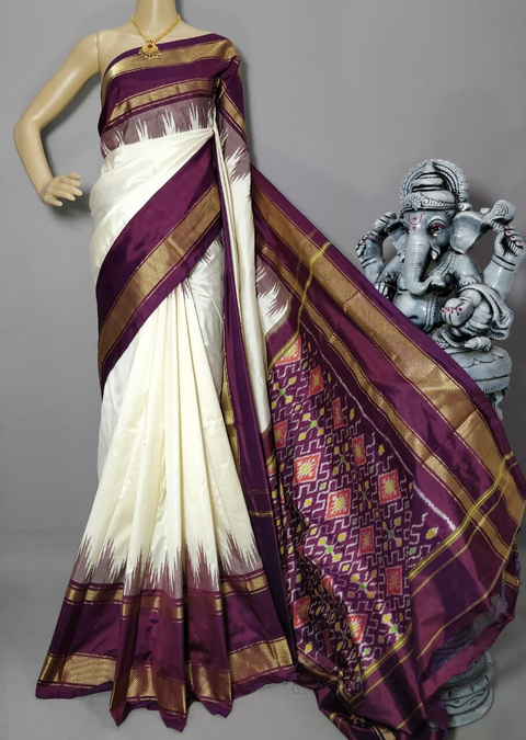 PRIHIDSS4G03TSCD17- Ikat silk saree