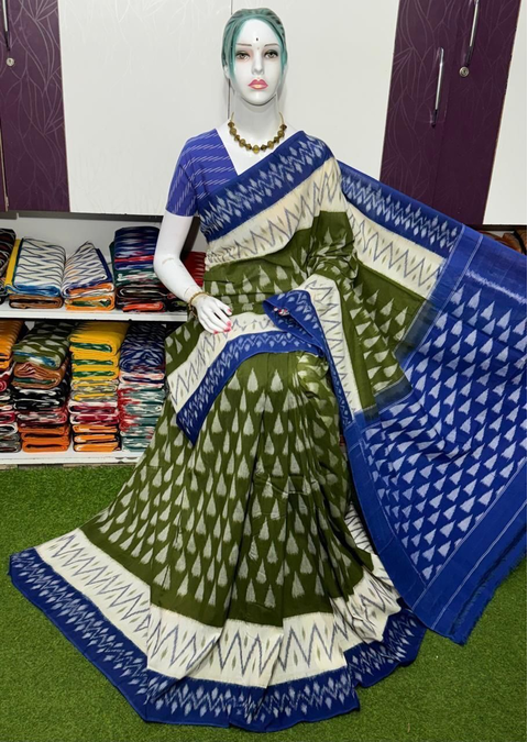 PSRGICTS4O14INSC45- Ikat cotton saree