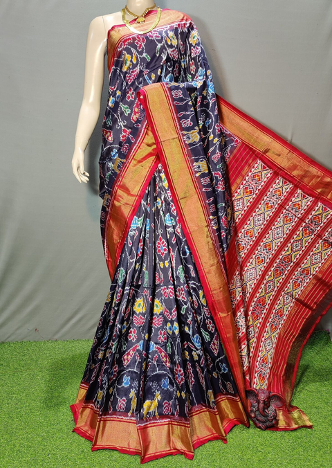 PGMRIDSS4G14NCDC14- Ikat silk saree