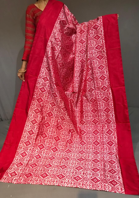 PGMRIDSS4G06NDDC26- Ikat silk saree