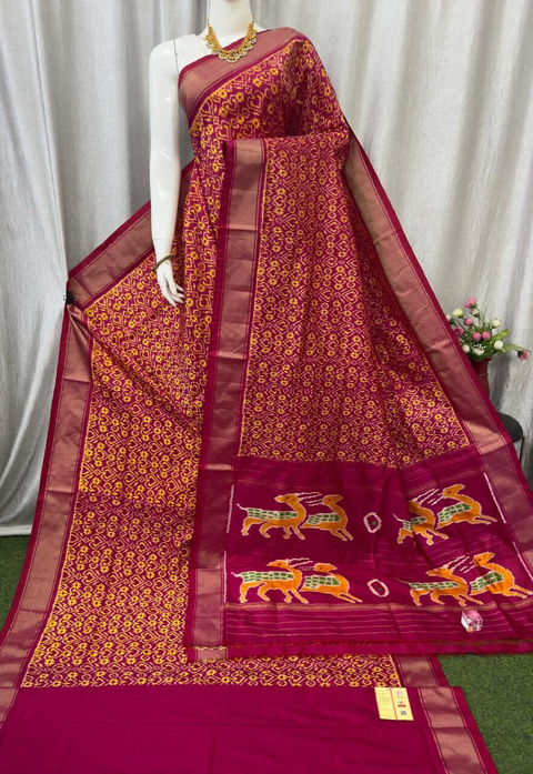 PASKIDSS4S22BXDD08- Ikat silk saree