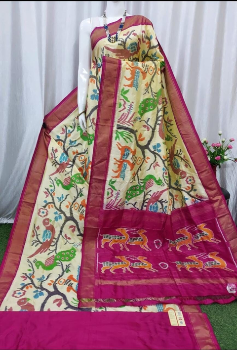 PASKIDSS4V04DBCC03- Ikat silk saree