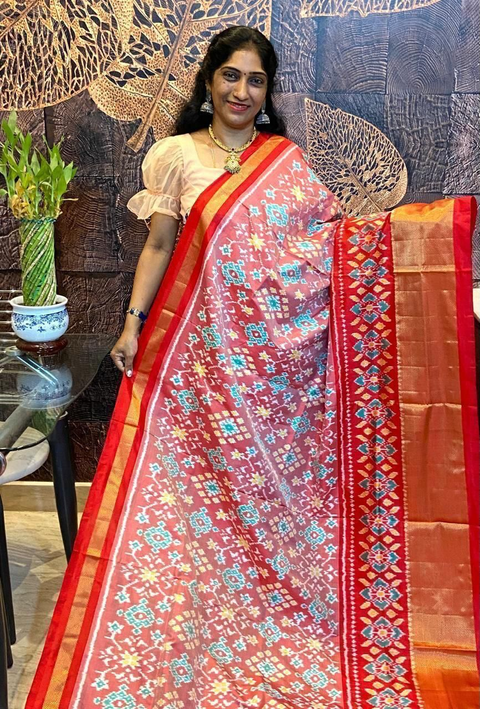 PSRGIDSS4S25BSDD22- Ikat silk saree