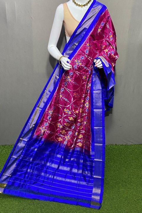 PSRGISDP4D17ZNCD42- Ikat silk dupatta