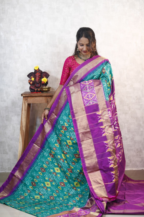 PANHIDSS4G06BXDD16- Ikat silk saree