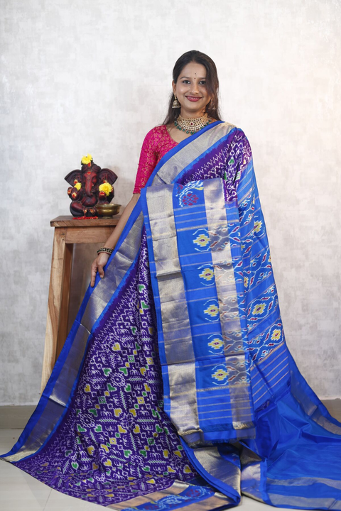 PANHIDSS4G06BXDD18- Ikat silk saree