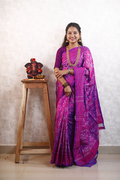 PANHIDSS4S25BTCC06- Ikat silk saree