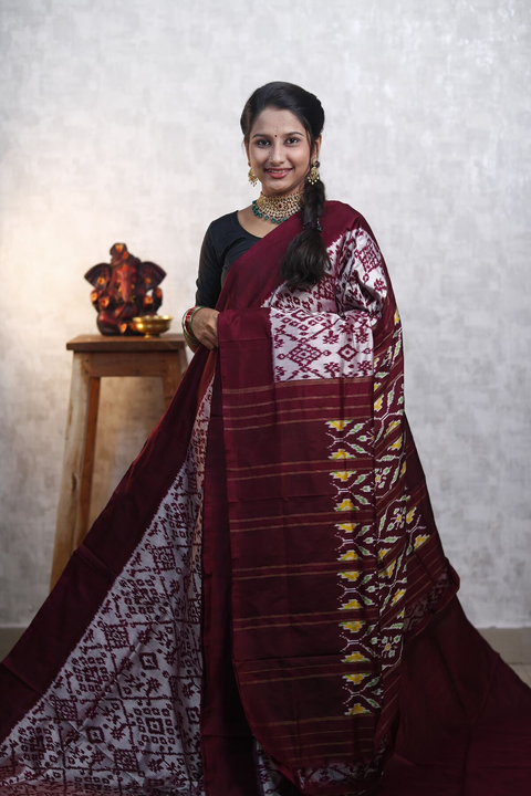 PANHIDSS4S25BTCC13- Ikat silk saree