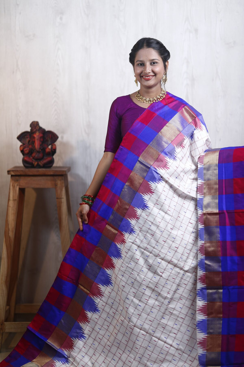 PANHIDSS4S25BXDD07- Ikat silk saree