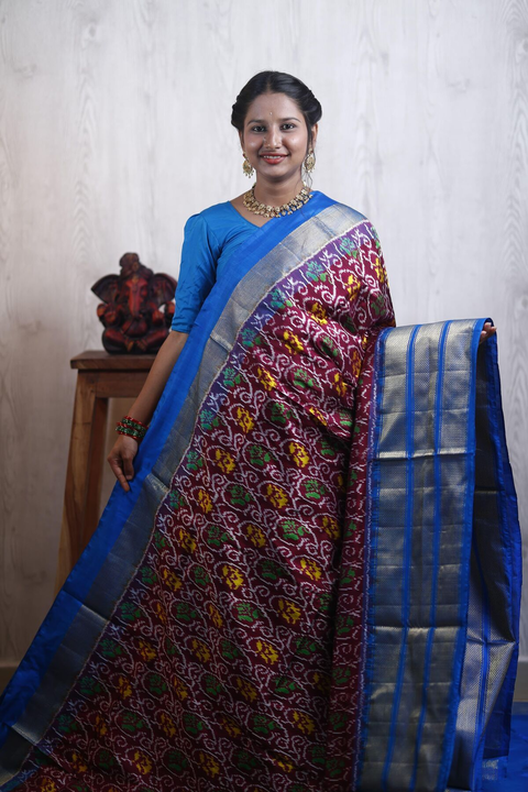 PANHIDSS4O24BBDC04- Ikat silk saree