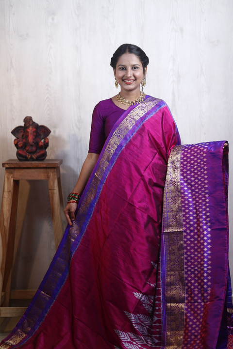 PANHIDSS4O24BBDC12- Ikat silk saree