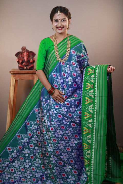 PSIHIDSS4V03BZCC06- Ikat silk saree