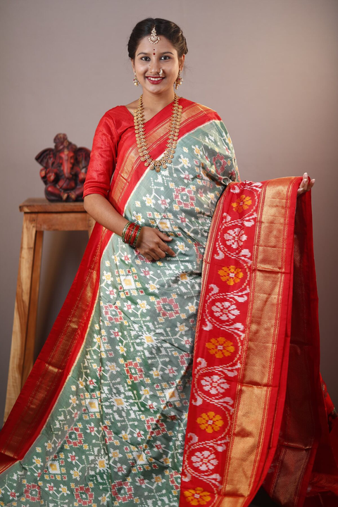 PSIHIDSS4V03BZCC18- Ikat silk saree