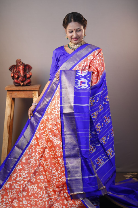 PANHIDSS4V18BNCD04- Ikat silk saree