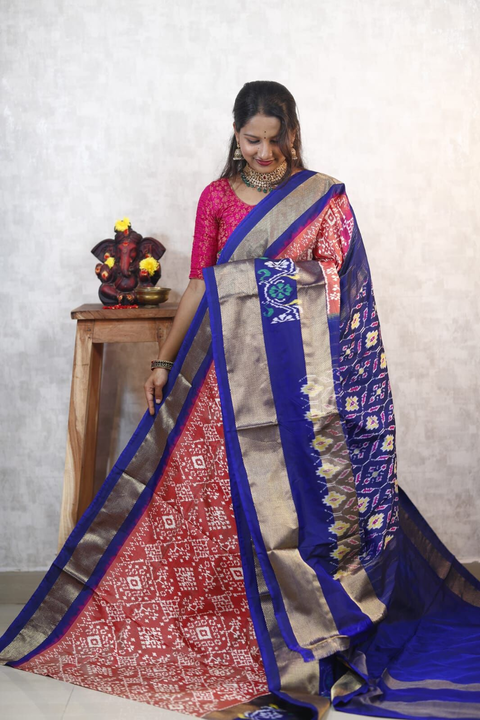 PANHIDSS4V18BNCD21- Ikat silk saree