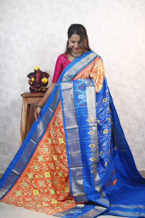 PANHIDSS4V18BNCD34- Ikat silk saree