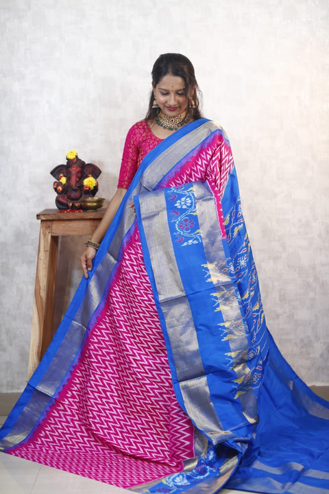 PANHIDSS4V18BNCD36- Ikat silk saree