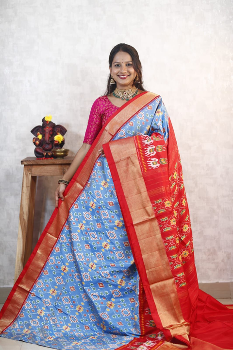 PANHIDSS4V18BNCD38- Ikat silk saree