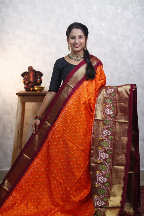 PANHIDSS4V20NTDD05- Ikat silk saree