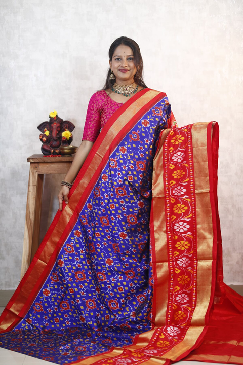 PANHIDSS4V23BNDC19- Ikat silk saree