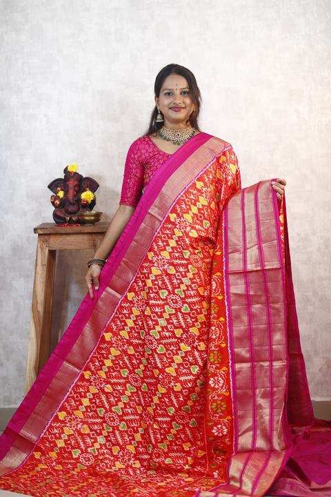 PANHIDSS4V23BNDC20- Ikat silk saree