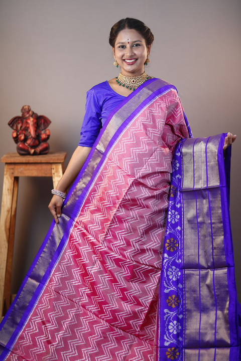 PANHIDSS4V26BNDC03- Ikat silk saree