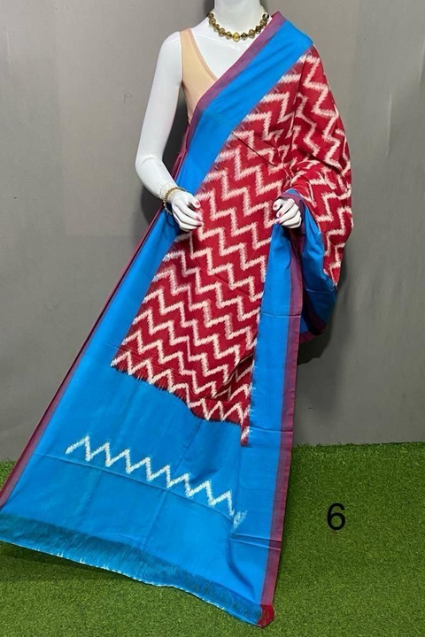 PSRGICDP4D18CBSD10- Ikat cotton dupatta