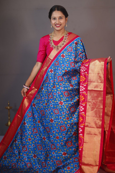 PANHIDSS4D28BNCC13- Ikat silk saree