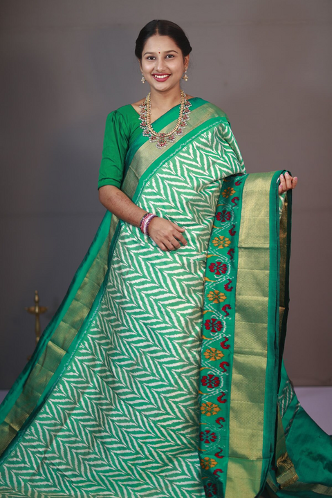 PANHIDSS4D28BNCC15- Ikat silk saree