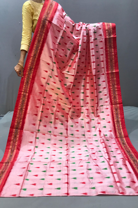 PGMRILWS4V12FNCC12- light weight Ikat silk saree