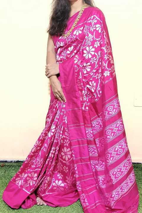 PGMRIDSS5J10NICD44- Ikat silk saree