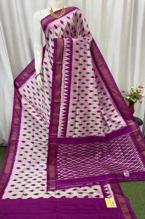 PASKILWS4V20XDDC20- light weight Ikat silk saree