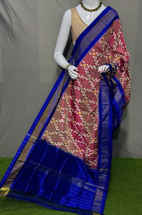 PSRGISDP4D17ZNCD06- Ikat silk dupatta