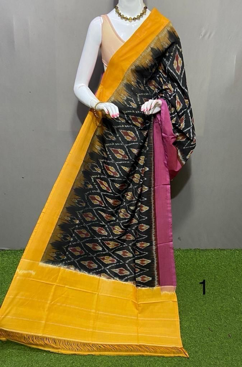 PSRGICDP4D18CBSD04- Ikat cotton dupatta