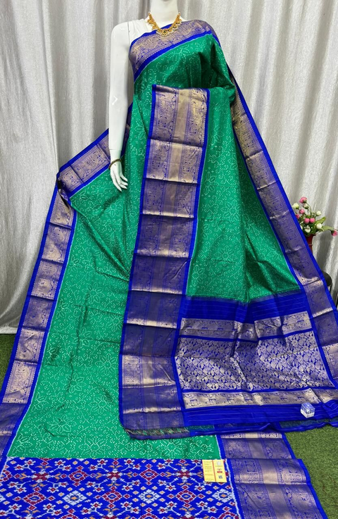 PASKKBRS4V20FSDD06- Kanchi border Ikat silk saree